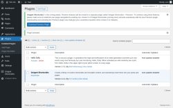 Page screenshot: Plugins &lsaquo; Test site &mdash; WordPress