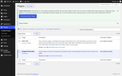 Page screenshot: Plugins &lsaquo; Test site &mdash; WordPress