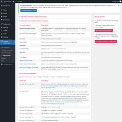 Page screenshot: Snippet Shortcodes &rarr;  Get Premium