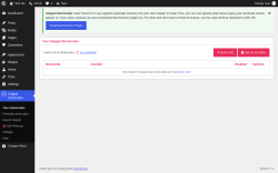 Page screenshot: Snippet Shortcodes &rarr; Your shortcodes