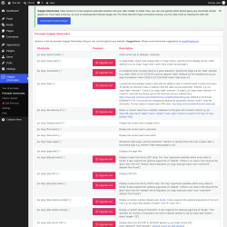 Page screenshot: Snippet Shortcodes &rarr; Premade shortcodes