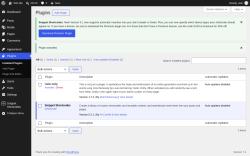 Page screenshot: Plugins &lsaquo; Test site &mdash; WordPress