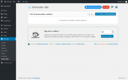 Page screenshot: Settings &rarr; Shortcoder