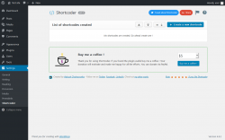 Page screenshot: Settings &rarr; Shortcoder