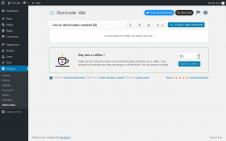 Page screenshot: Settings &rarr; Shortcoder