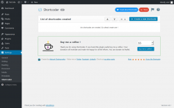 Page screenshot: Settings &rarr; Shortcoder