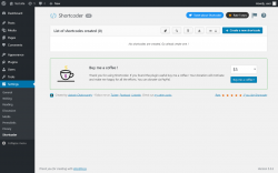 Page screenshot: Settings  &rarr; Shortcoder