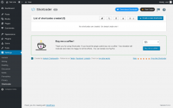 Page screenshot: Settings &rarr; Shortcoder