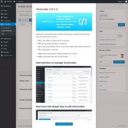 Page screenshot: Shortcoder &rarr; Create shortcode