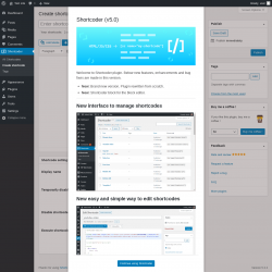 Page screenshot: Shortcoder &rarr; Create shortcode