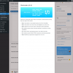 Page screenshot: Shortcoder &rarr; Create shortcode