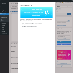 Page screenshot: Shortcoder &rarr; Create shortcode
