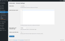 Page screenshot: Shortcoder &rarr; Settings