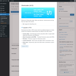 Page screenshot: Shortcoder &rarr; Create shortcode