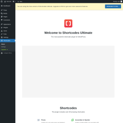 Page screenshot: Shortcodes