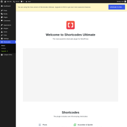 Page screenshot: Shortcodes