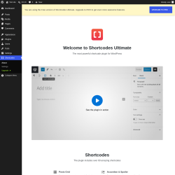 Page screenshot: Shortcodes