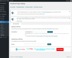 Page screenshot: ShortPixel Settings ‹ Test site — WordPress