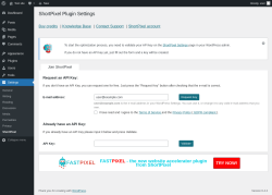 Page screenshot: ShortPixel Settings ‹ Test site — WordPress