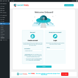 Page screenshot: Settings → ShortPixel