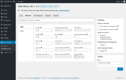 Page screenshot: Wow Plugins &rarr; Side Menu Lite &rarr; Add new