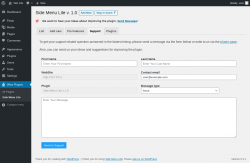 Page screenshot: Wow Plugins &rarr; Side Menu Lite &rarr; Support