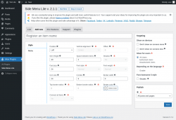 Page screenshot: Wow Plugins &rarr; Side Menu Lite &rarr; Add new