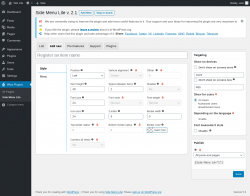 Page screenshot: Wow Plugins &rarr; Side Menu Lite &rarr; Add new
