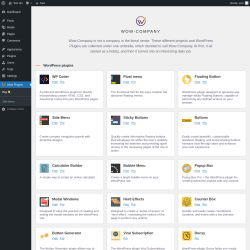 Page screenshot: Wow Plugins