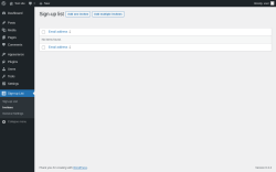 Page screenshot: Sign-up List → Invitees