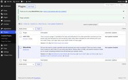 Page screenshot: Plugins &lsaquo; Test site &mdash; WordPress