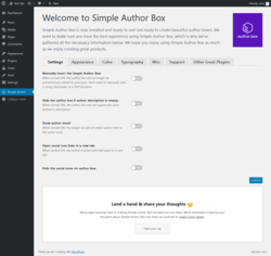 Page screenshot: Simple Author