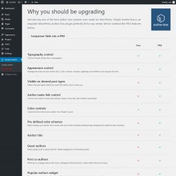 Page screenshot: Simple Author → Upgrade