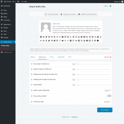 Page screenshot: Simple Author → Appearance