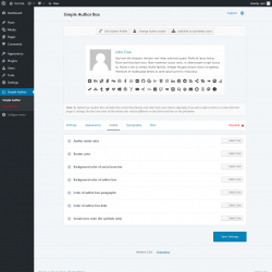 Page screenshot: Simple Author → Colors