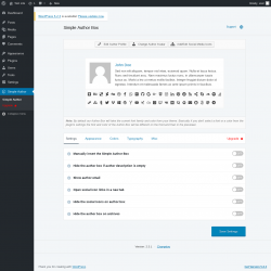 Page screenshot: Simple Author