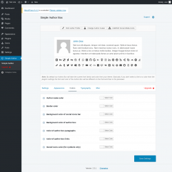 Page screenshot: Simple Author → Colors