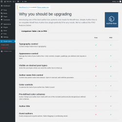 Page screenshot: Simple Author → Upgrade