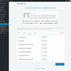 Page screenshot: Simple Author → Colors