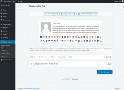 Page screenshot: Simple Author → Misc