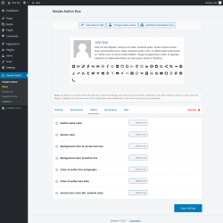 Page screenshot: Simple Author → Colors