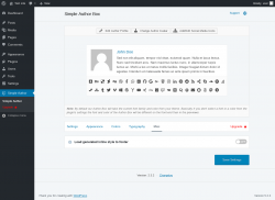 Page screenshot: Simple Author → Misc