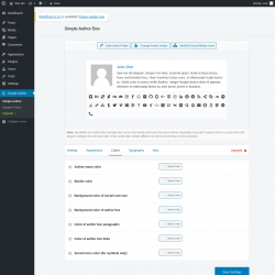Page screenshot: Simple Author → Colors