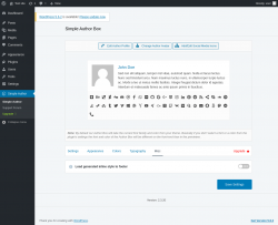 Page screenshot: Simple Author → Misc