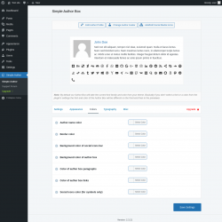 Page screenshot: Simple Author → Colors