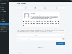 Page screenshot: Simple Author → Misc