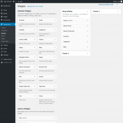 Page screenshot: Widgets ‹ Test site — WordPress