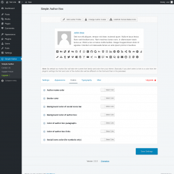 Page screenshot: Simple Author → Colors