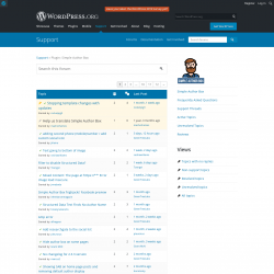 Page screenshot: Simple Author → Support Forum