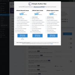 Page screenshot: Appearance → Simple Author Box